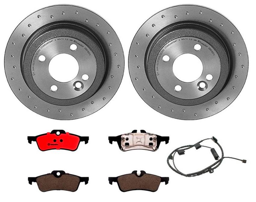 Mini Brembo Brakes Kit Pads and Rotors Rear (259mm) (Xtra) (Ceramic